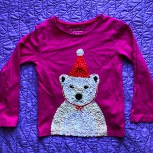 Mini Boden Sequin Polar Bear Shirt